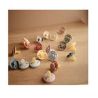 FRIGG Moon Phase Pacifier Round 2-Pack Silicone - Size 2 (6-18 Months) - Pale Daffodil & Soft Lilac