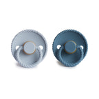 FRIGG Rope Round Natural Rubber Pacifier 2-Pack | Soft Nipple for Seamless Soothing