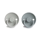 FRIGG Rope Round Silicone Pacifier 2-Pack | Medical Grade Duo for Seamless Soothing
