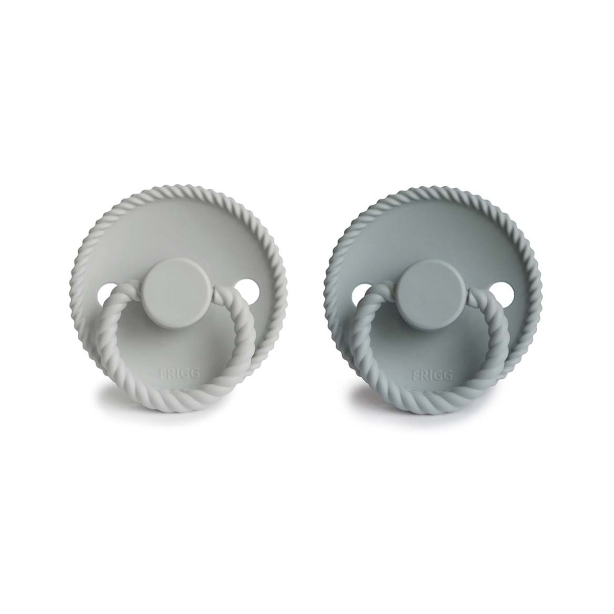 FRIGG Rope Round Silicone Pacifier 2-Pack | Medical Grade Duo for Seamless Soothing