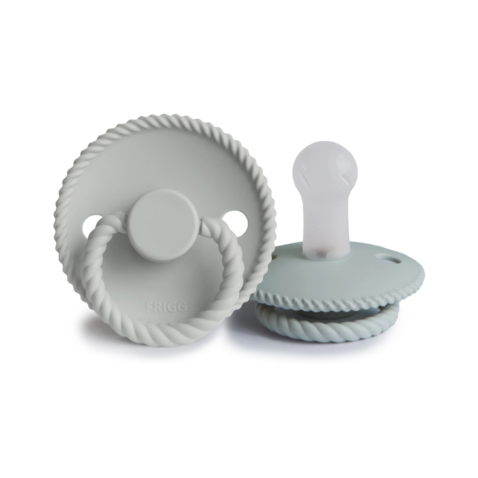 FRIGG Rope Round Silicone Pacifier 2-Pack | Medical Grade Duo for Seamless Soothing