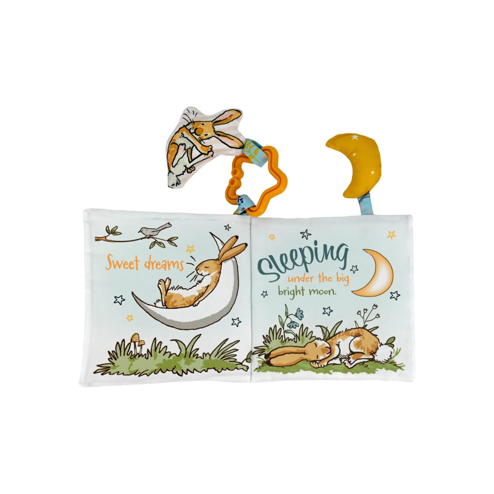 Guess How Much I Love You Soft Book | Sensory Activity Toy with Teether & Clip