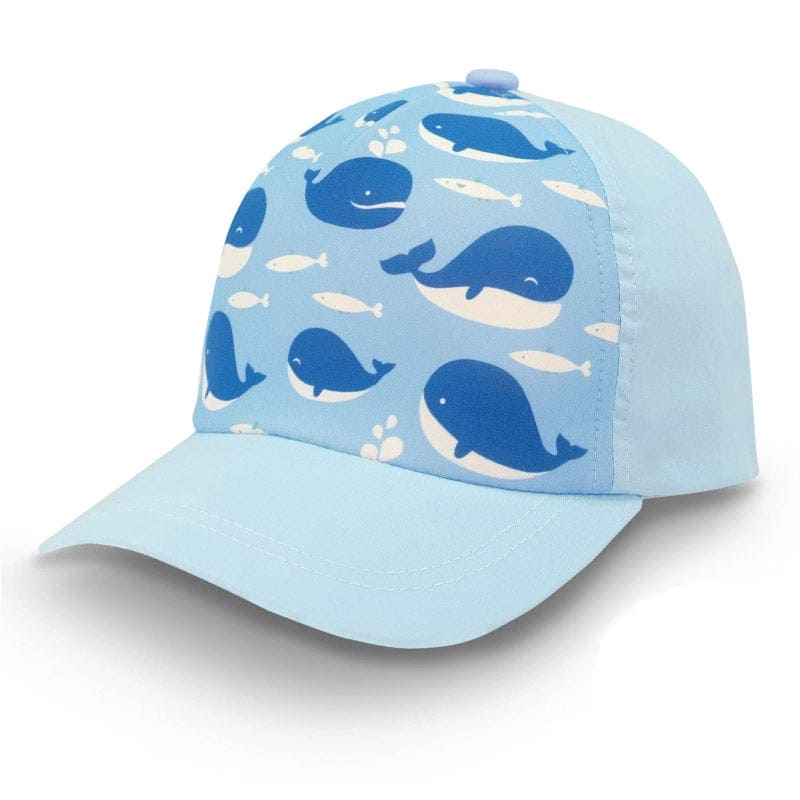 Jan & Jul Kids Cotton UPF 50+ Adjustable Xplorer Cap Blue Whale / Large (2-12 years old) HXP-BWH-L