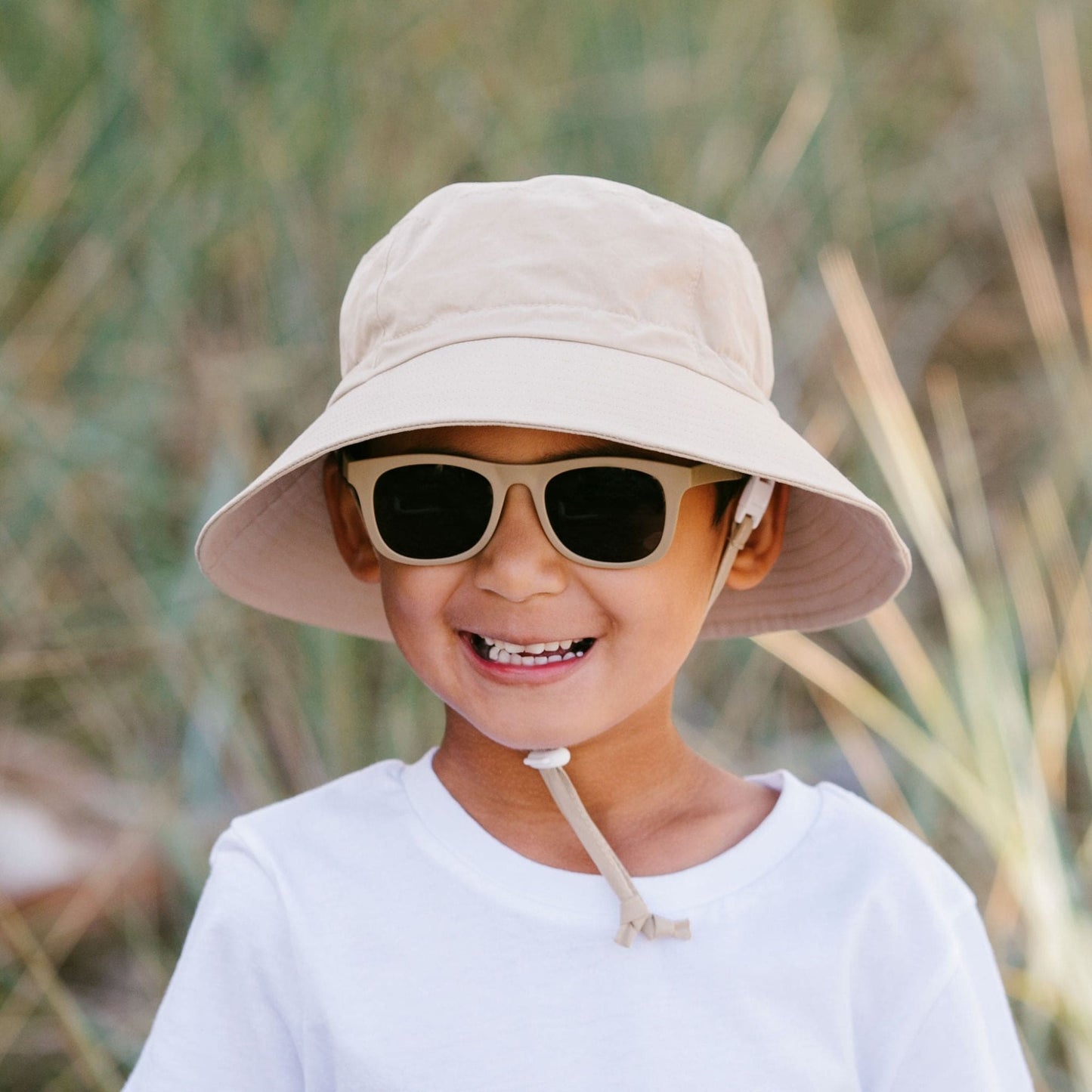 Jan & Jul Kids Gro-With-Me® Cotton Bucket UPF 50+ Sun Hat | Oliver Khaki