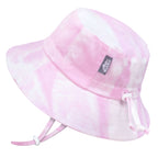 Jan & Jul Kids Cotton Bucket UPF 50+ Sun Hat - Pink Tie-Dye