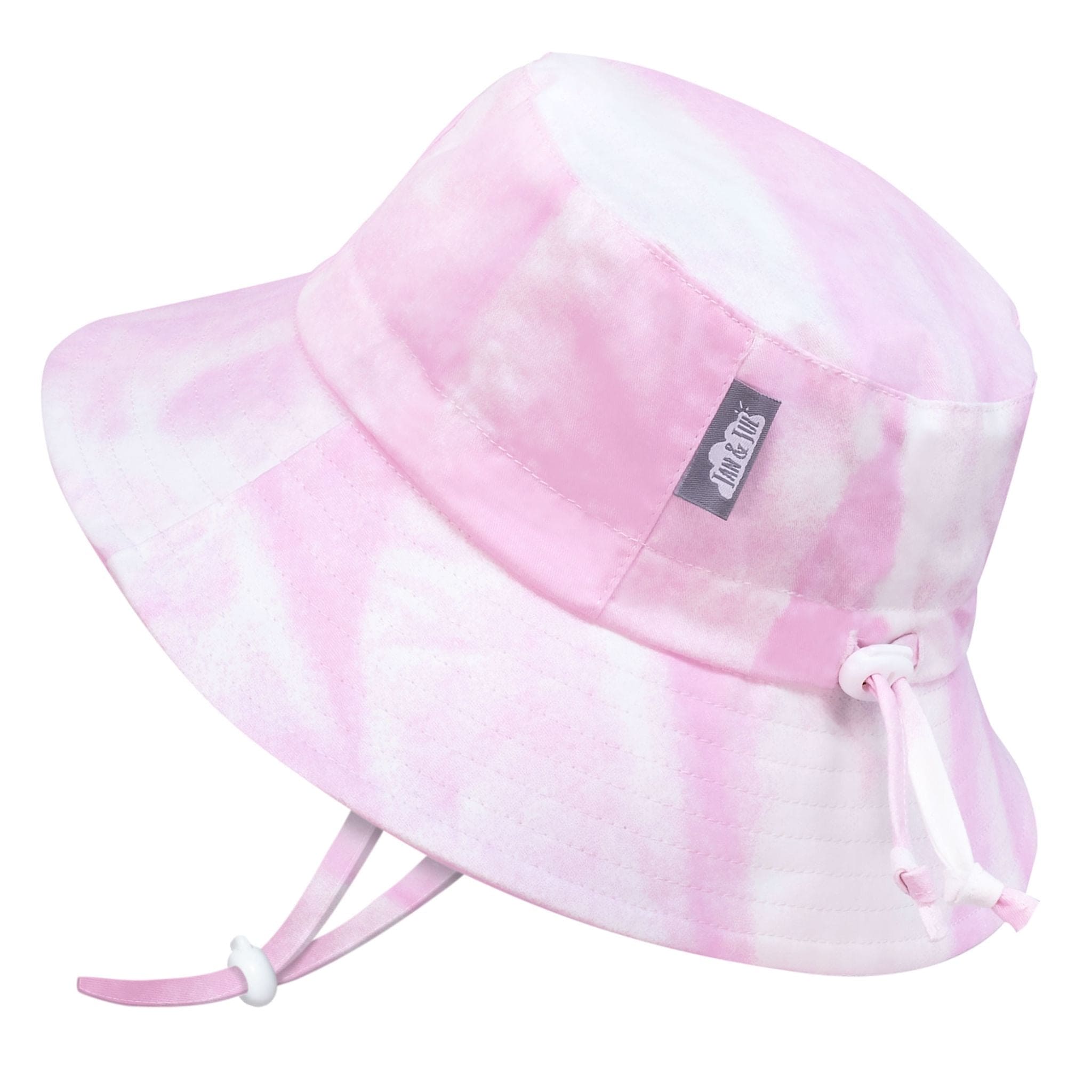 Jan & Jul Kids Cotton Bucket UPF 50+ Sun Hat - Pink Tie-Dye