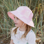 Jan & Jul Kids Cotton Bucket UPF 50+ Sun Hat - Pink Tie-Dye
