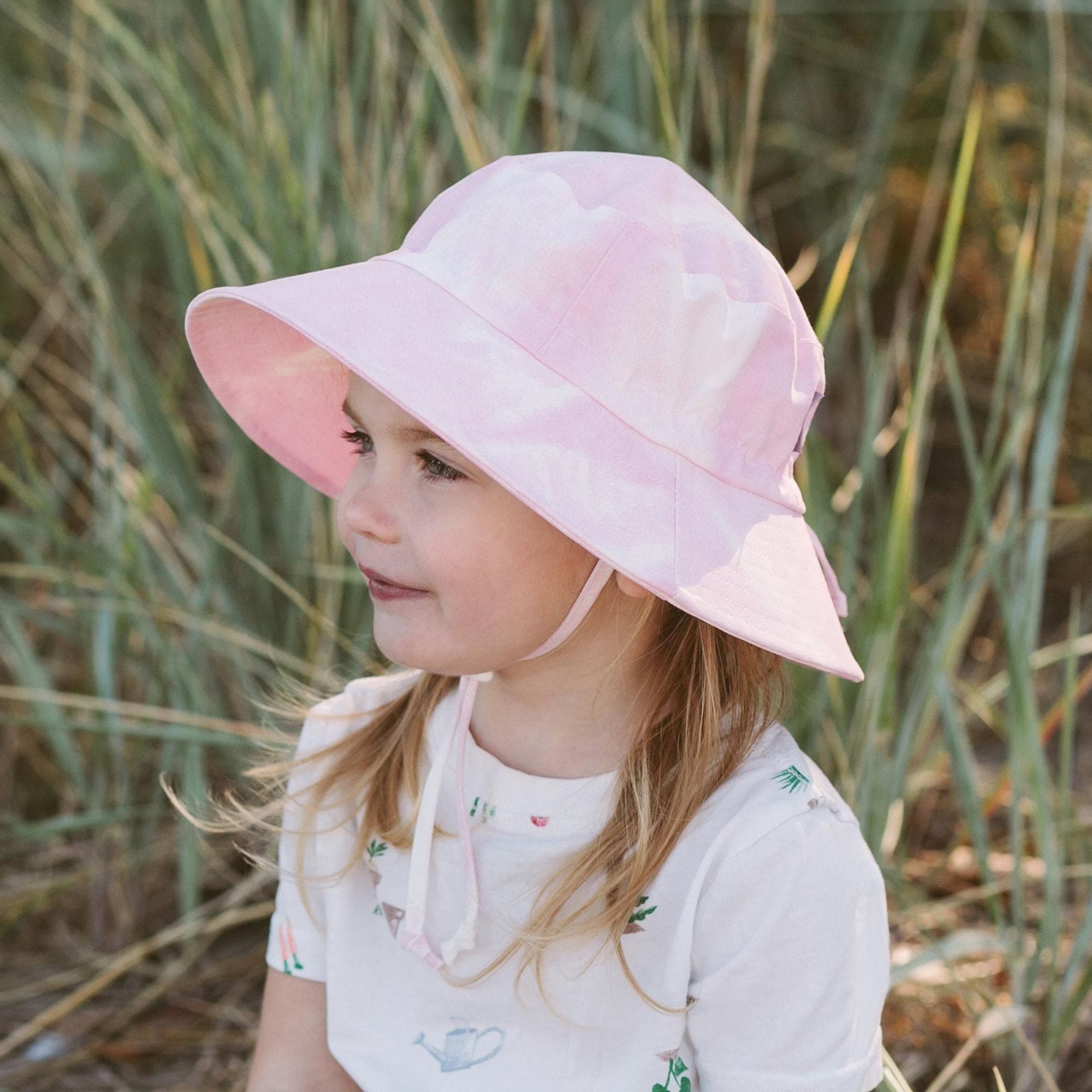 Jan & Jul Kids Cotton Bucket UPF 50+ Sun Hat - Pink Tie-Dye