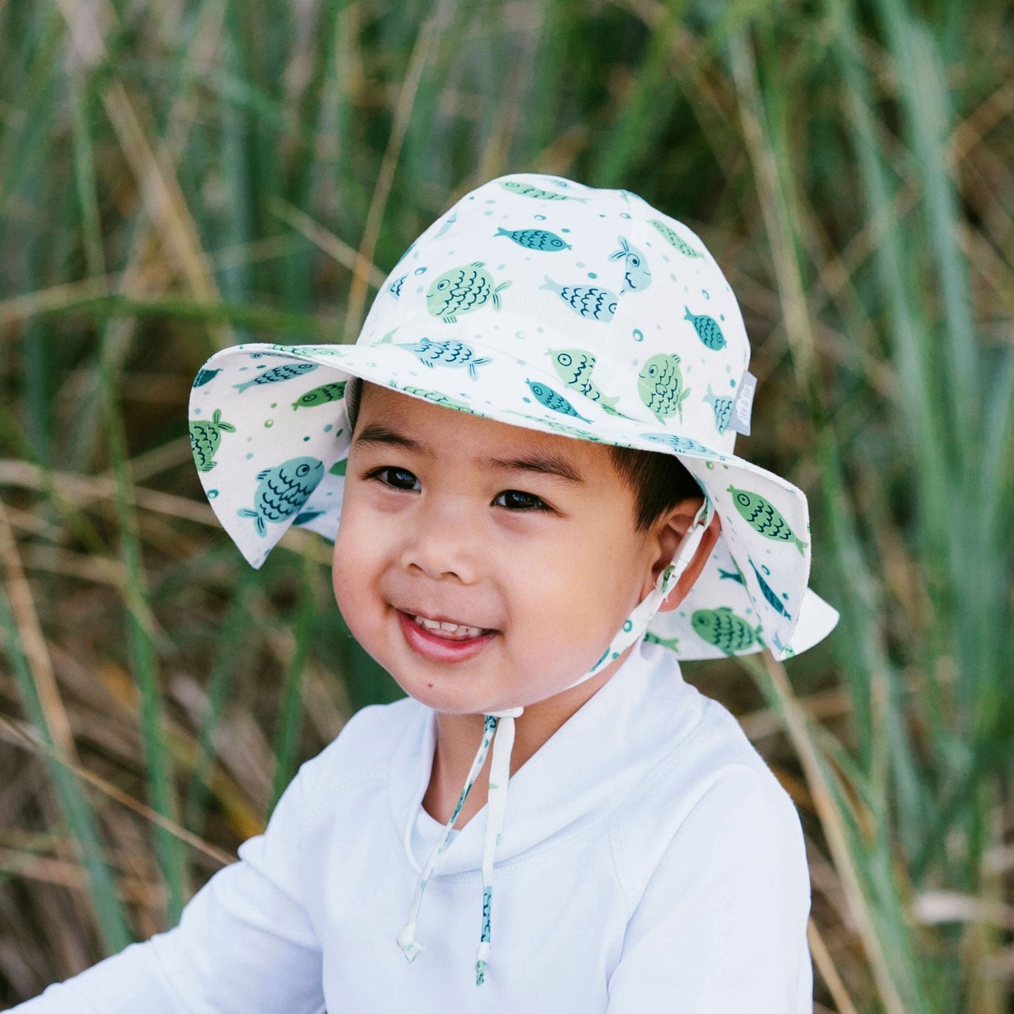 Jan & Jul Kids Cotton Floppy UPF 50+ Sun Hat - Fish Friends