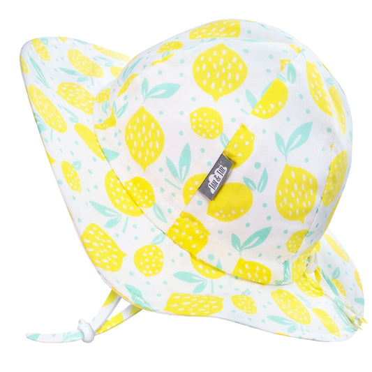 Jan & Jul Kids Gro-With-Me® Cotton Floppy UPF 50+ Sun Hat | Lemon Fresh