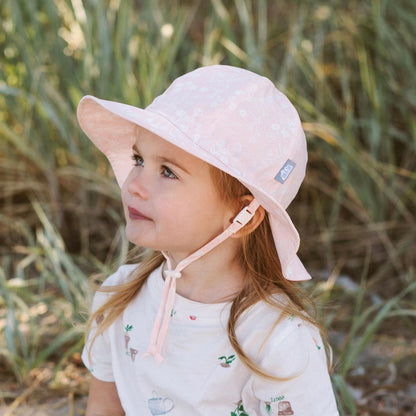 Jan & Jul Kids Gro-With-Me® Cotton Floppy UPF 50+ Sun Hat | Prairie Flowers