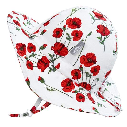 Jan & Jul Kids Cotton Floppy UPF 50+ Sun Hat - Red Poppy