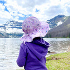 Jan & Jul Kids Cotton Floppy UPF 50+ Sun Hat - Purple Butterfly