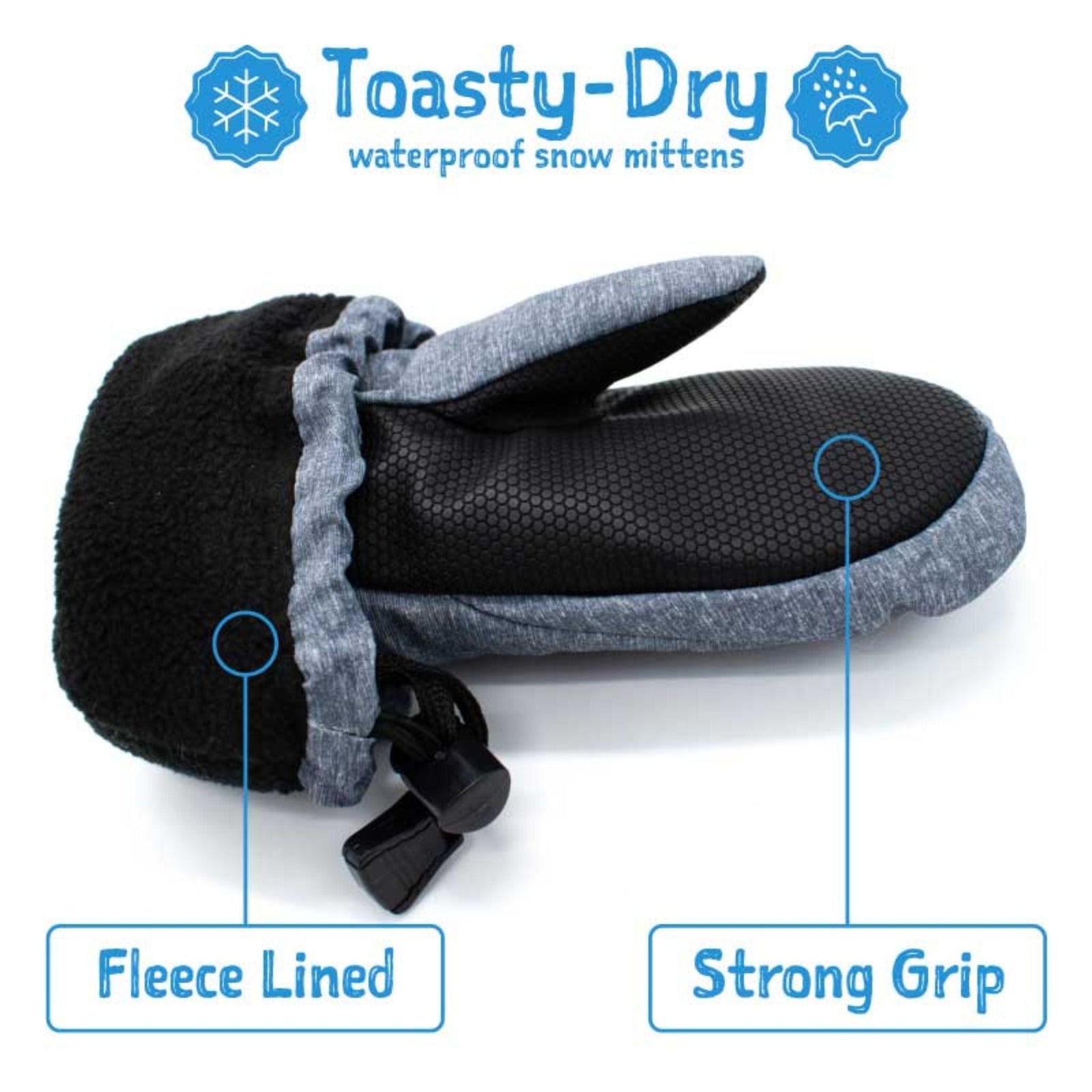 Jan & Jul Toasty-Dry Kids Waterproof Snow Mittens | Rated to -15 °C
