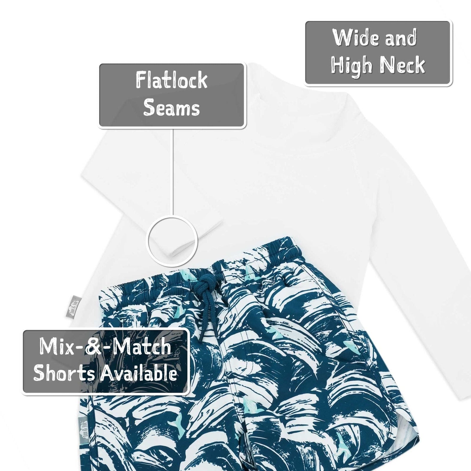 Jan & Jul Long Sleeve Kids UPF 50+ Rashguard Top | Quick-Dry & Stretchy