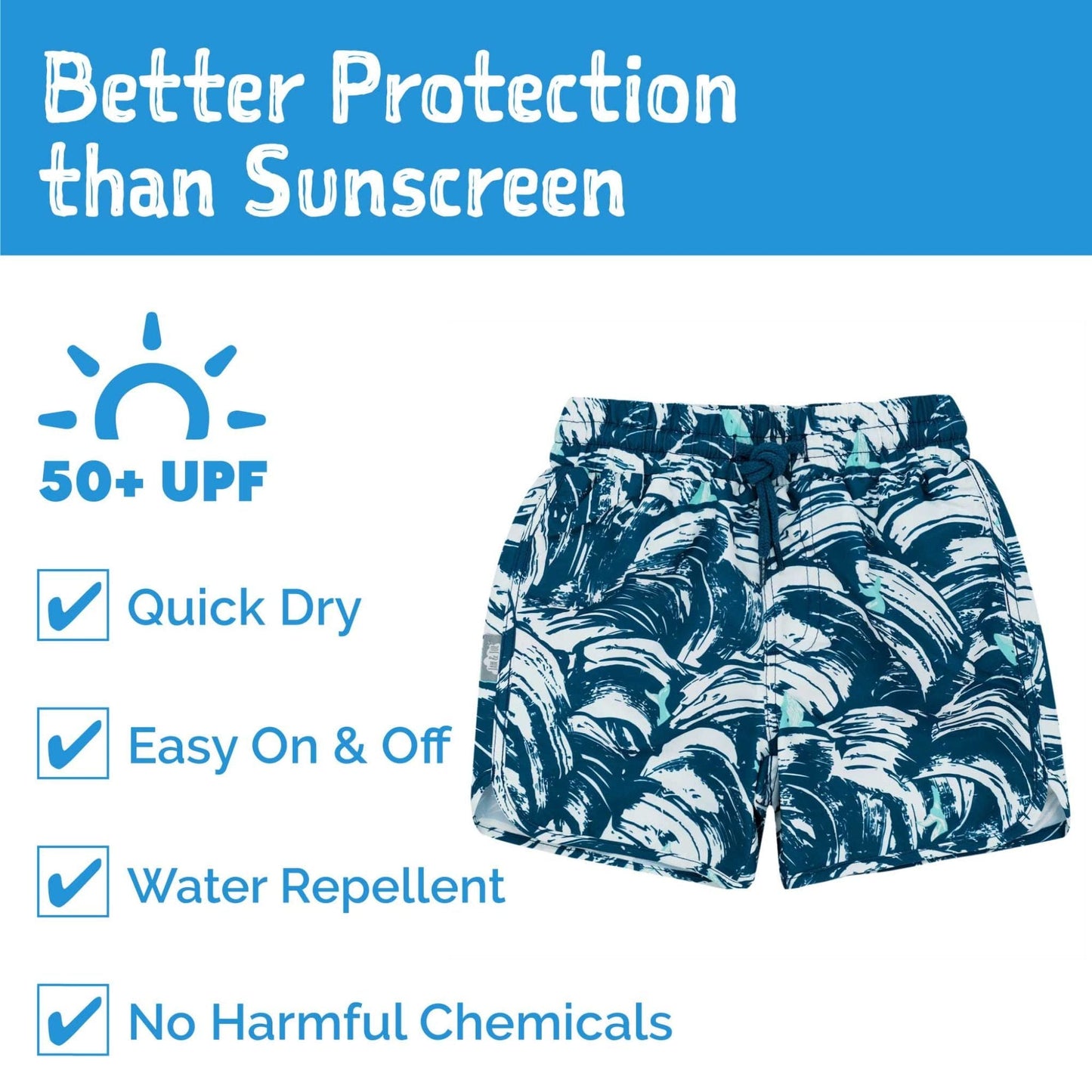 Jan & Jul Kids UPF 50+ UV Swim Shorts