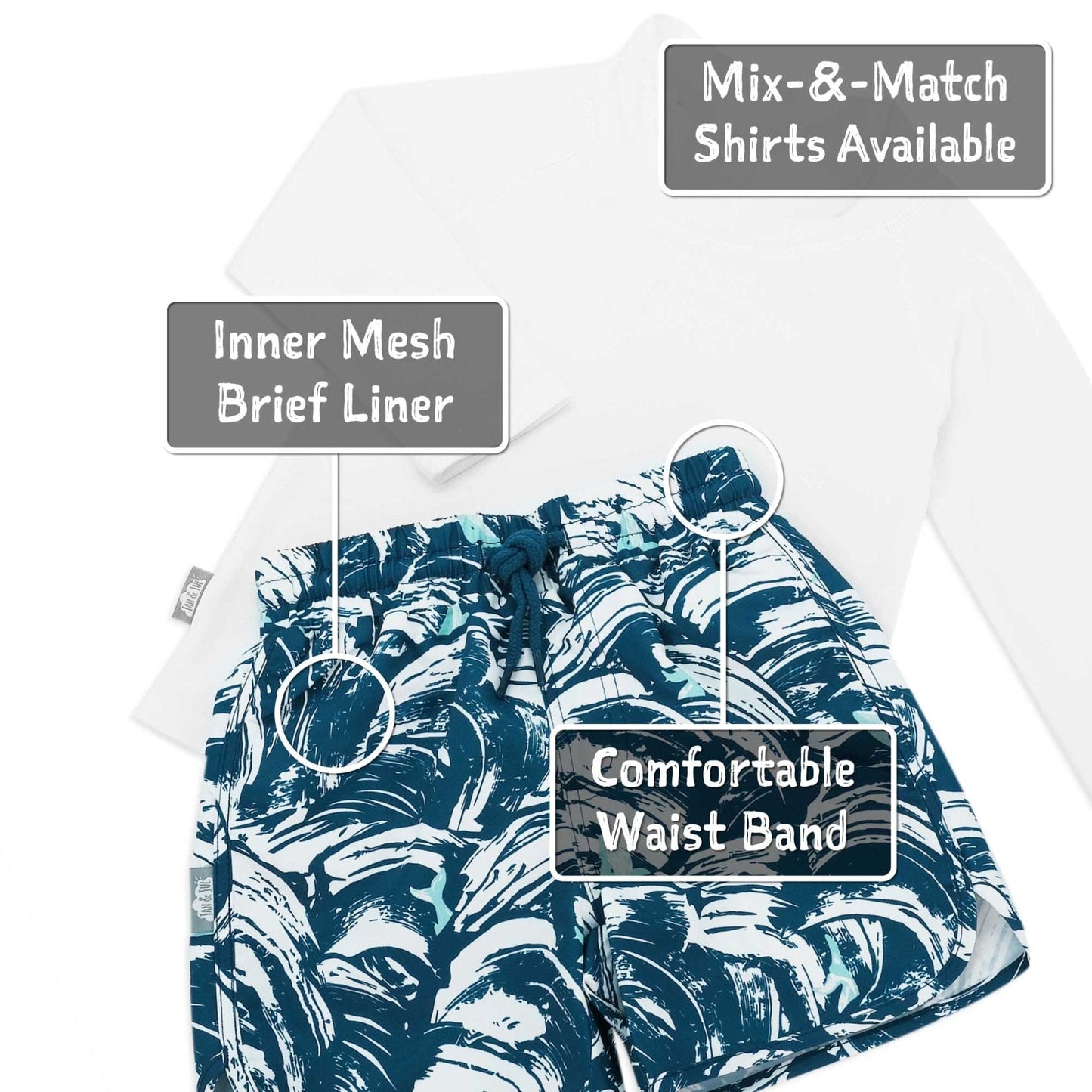 Jan & Jul Kids UPF 50+ UV Swim Shorts