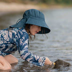 Jan & Jul Kids Aqua-Dry Water Repellent Adventure UPF 50+ Sun Hat - Deep Teal