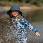 Jan & Jul Kids Aqua-Dry Water Repellent Adventure UPF 50+ Sun Hat - Deep Teal