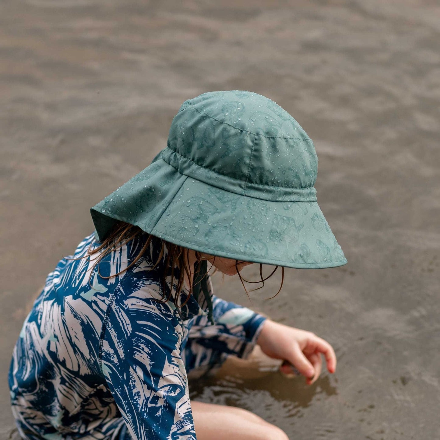 Jan & Jul Kids Aqua-Dry Water Repellent Adventure UPF 50+ Sun Hat - Forest Friends