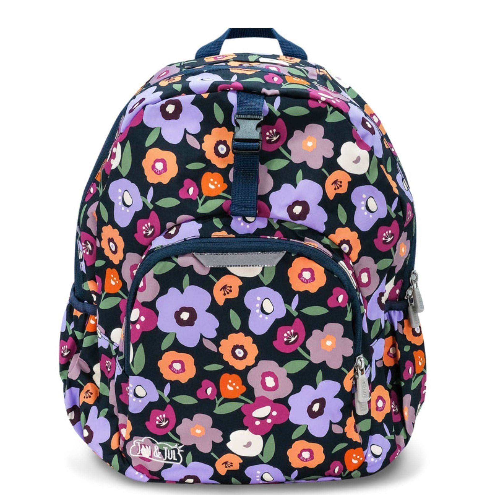 Jan & Jul Kids Backpack Winter Flowers with Built-In Waterproof Rain Cover