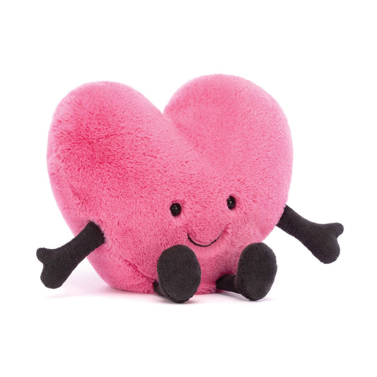 Jellycat Amuseables Hot Pink Heart large soft toy 19cm
