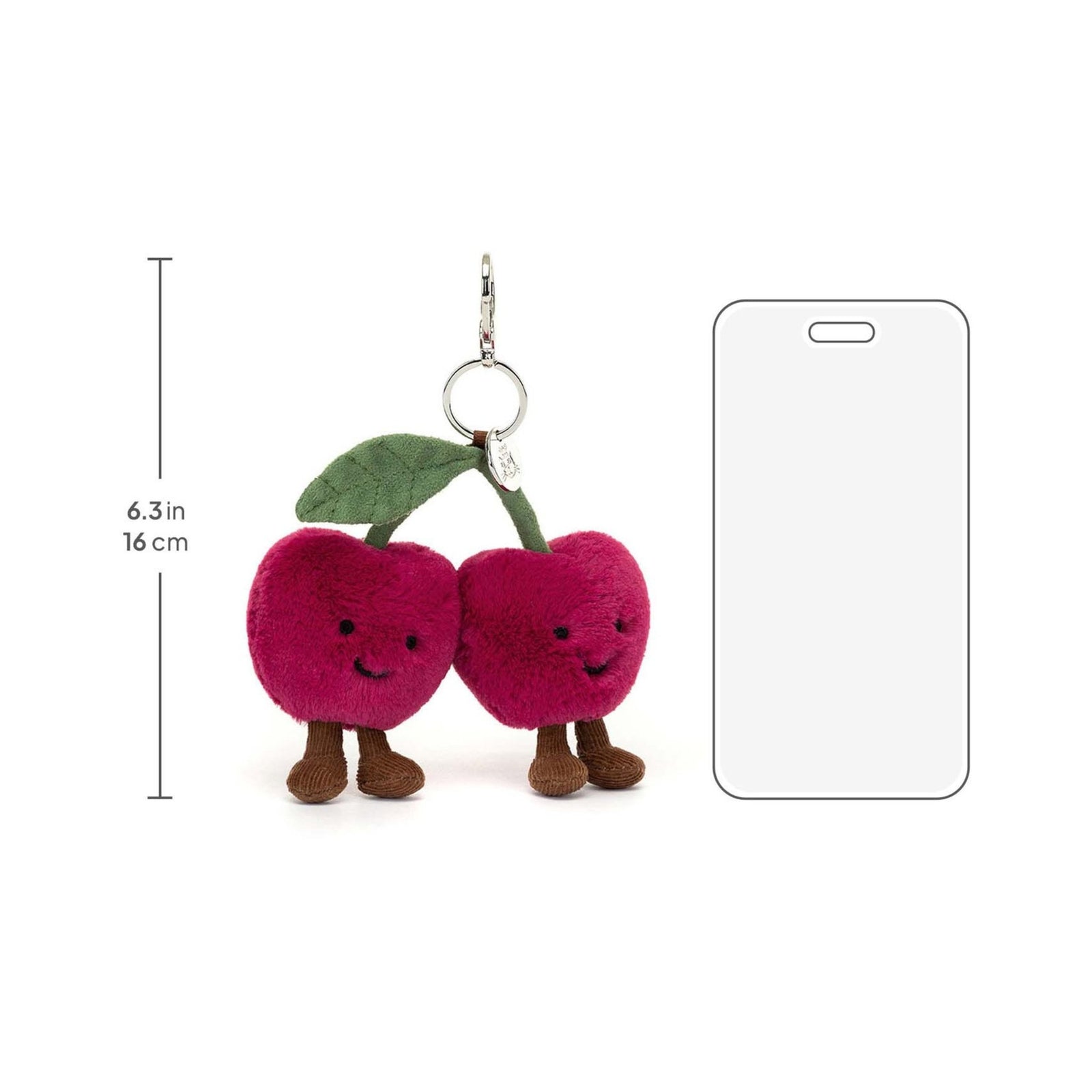 Jellycat Amuseables Cherries Bag Charm 16cm