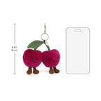 Jellycat Amuseables Cherries Bag Charm 16cm