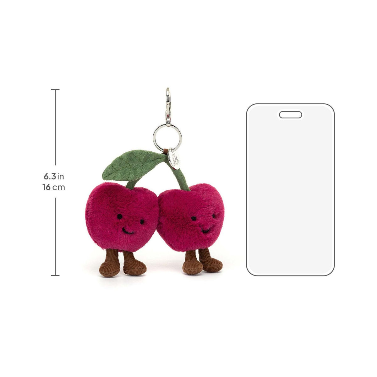 Jellycat Amuseables Cherries Bag Charm 16cm