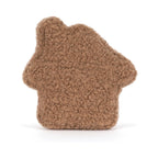 Back view of Jellycat Amuseables Molasi Cookie showing plush textured cookie.
