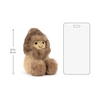 Scale reference of Jellycat Amuseables Peanut Yeti Outfit next to measuring guide reference.