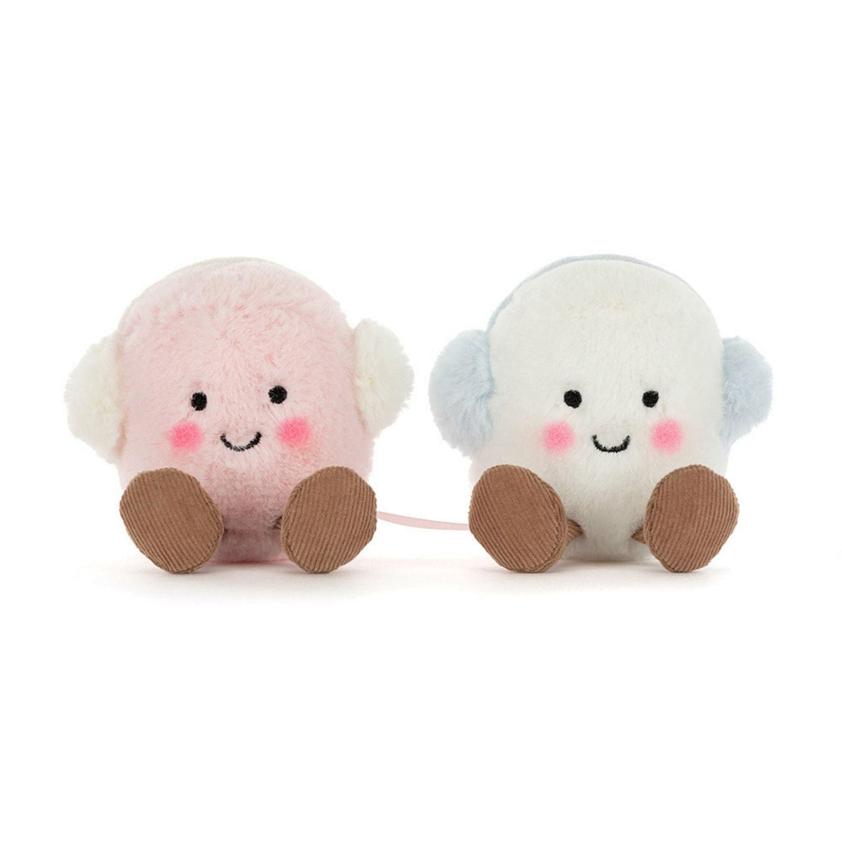 Jellycat Amuseables Toastie Pink and White Marshmallows soft toy 9cm