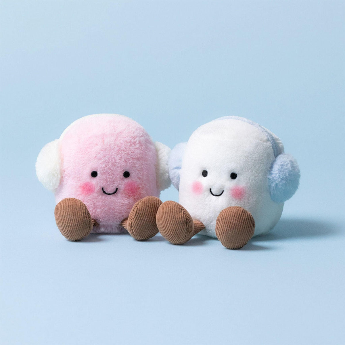 Jellycat Amuseables Toastie Pink and White Marshmallows soft toy 9cm