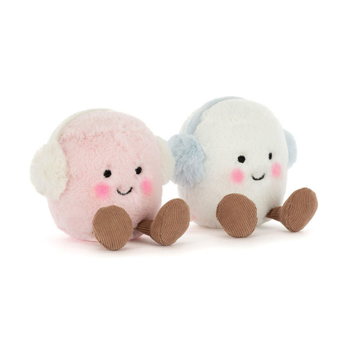 Jellycat Amuseables Toastie Pink and White Marshmallows soft toy 9cm
