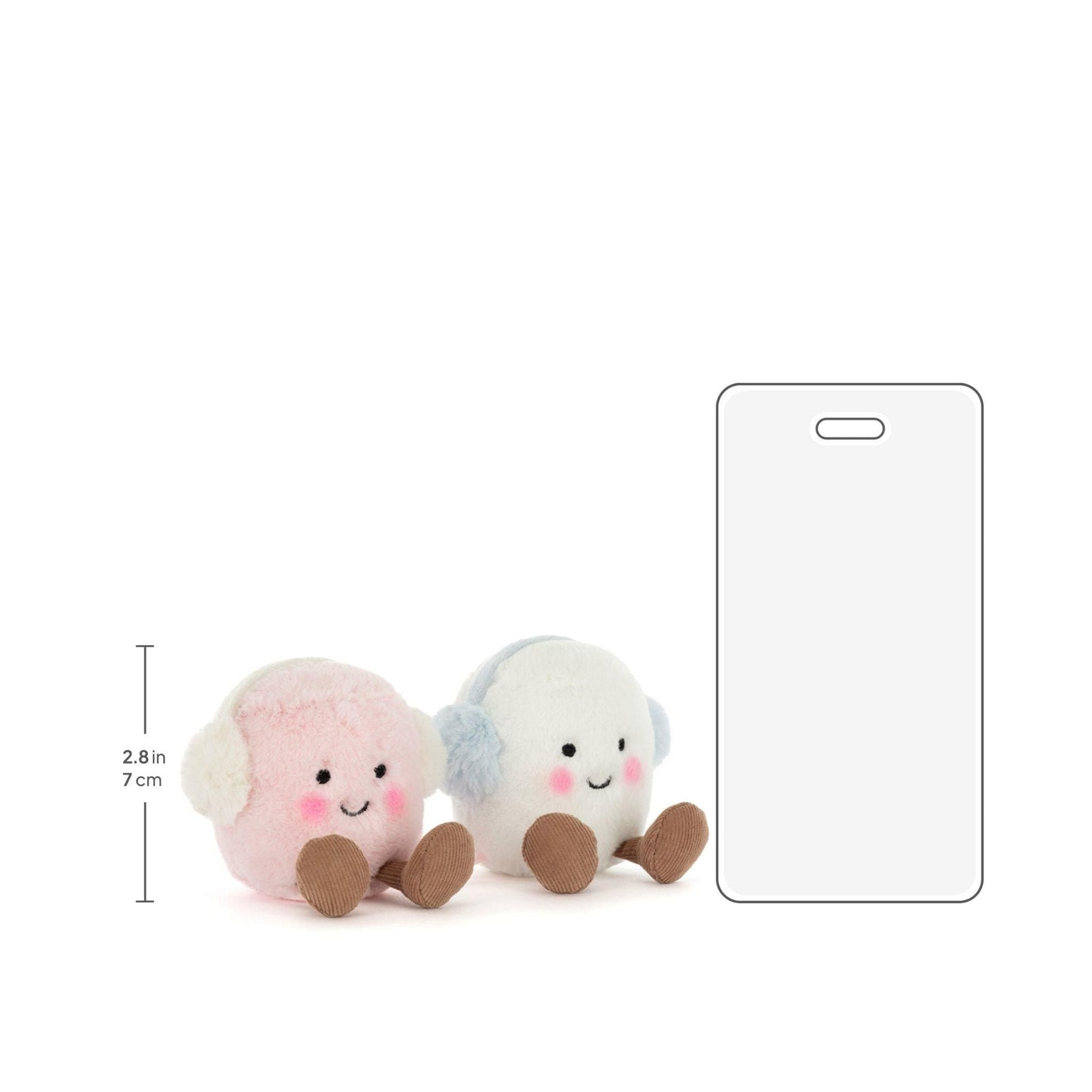 Jellycat Amuseables Toastie Pink and White Marshmallows soft toy 9cm
