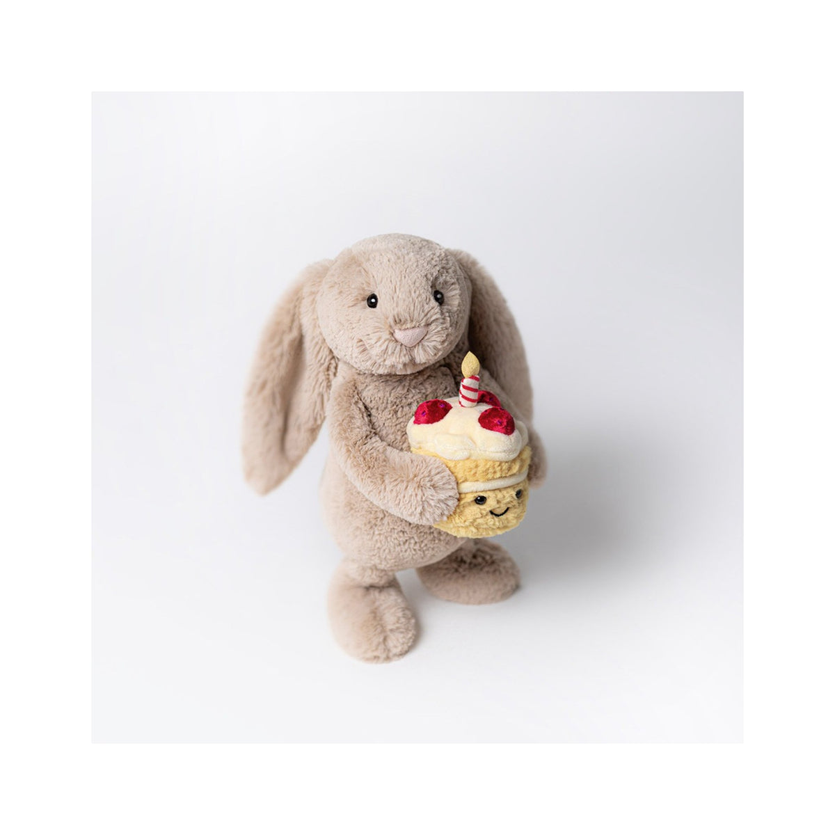 Jellycat Bashful Beige Bunny 'Birthday' 31cm