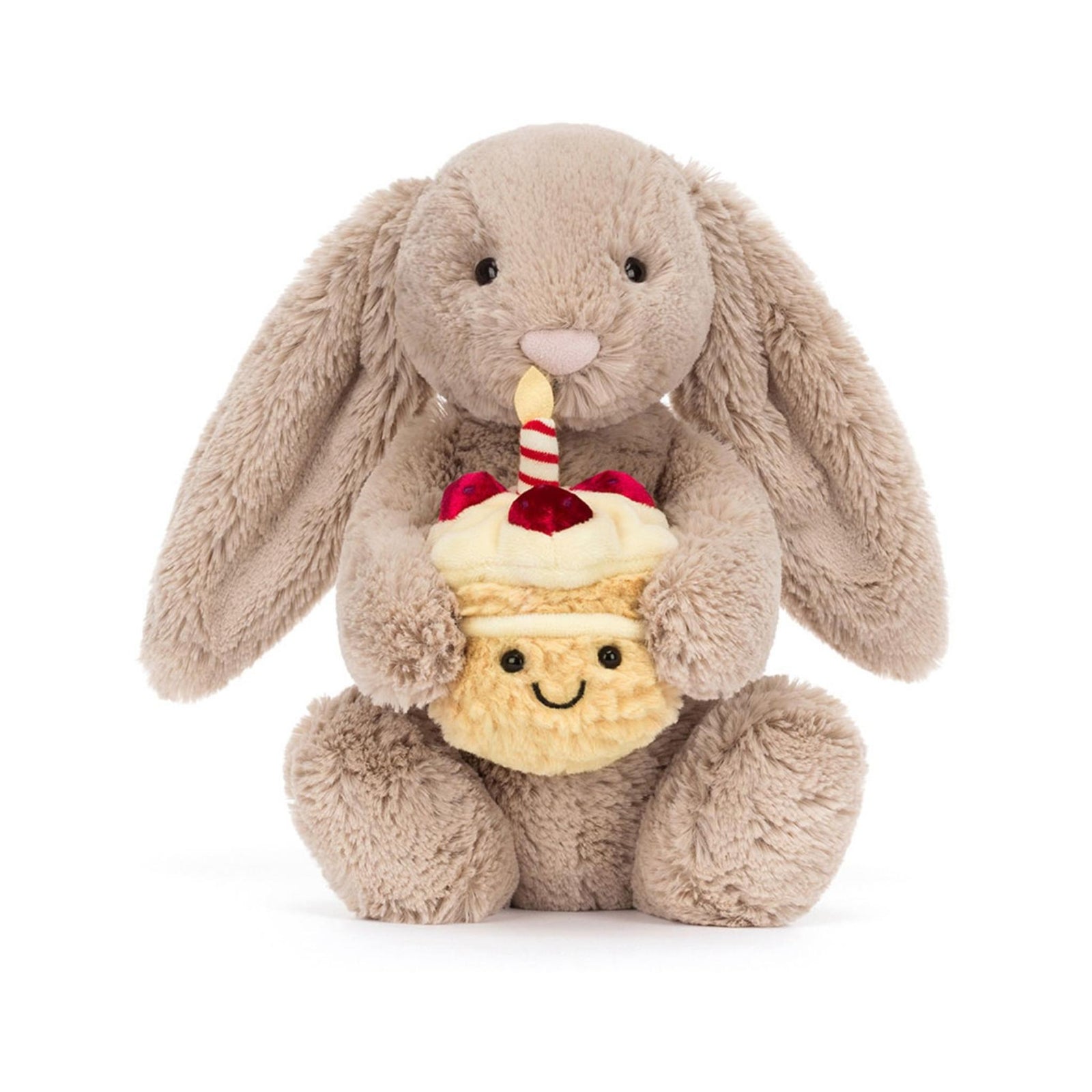 Jellycat Bashful Beige Bunny 'Birthday' 31cm