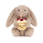 Jellycat Bashful Beige Bunny 'Birthday' 31cm
