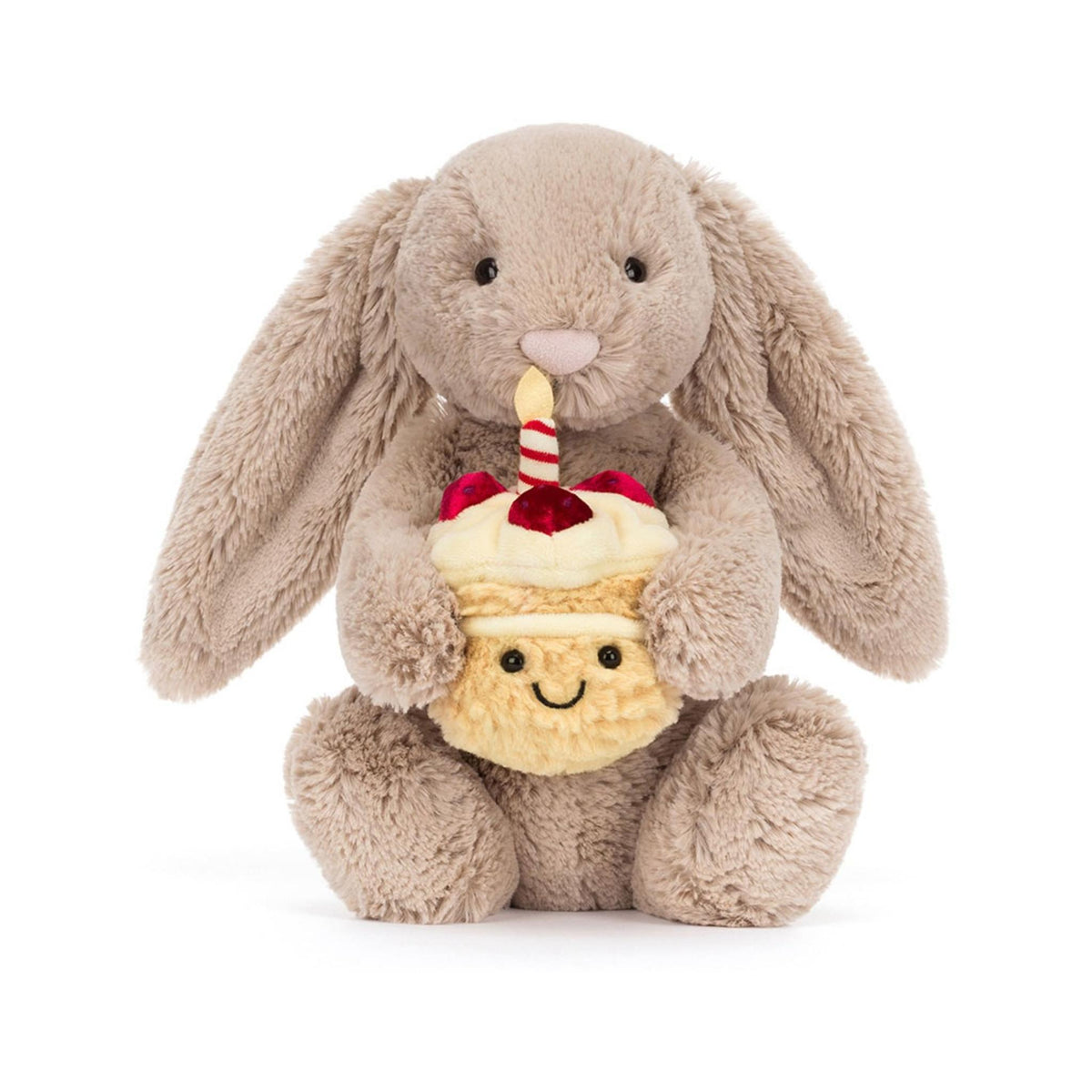 Jellycat Bashful Beige Bunny 'Birthday' 31cm
