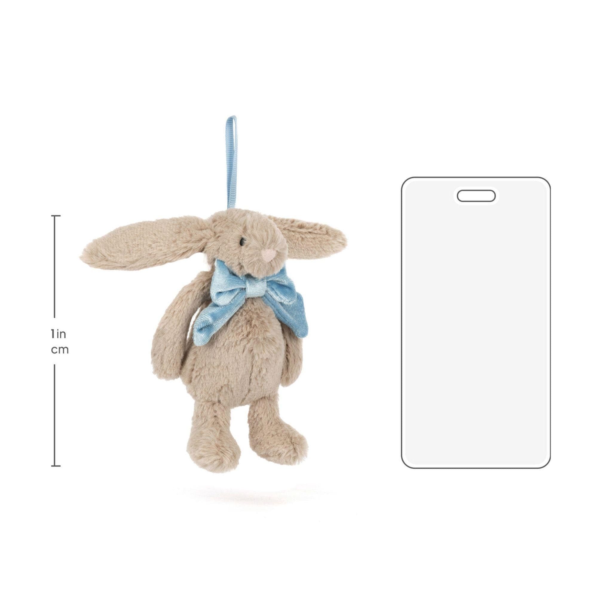 Jellycat Bashful Beige Bunny hanging decoration 13cm