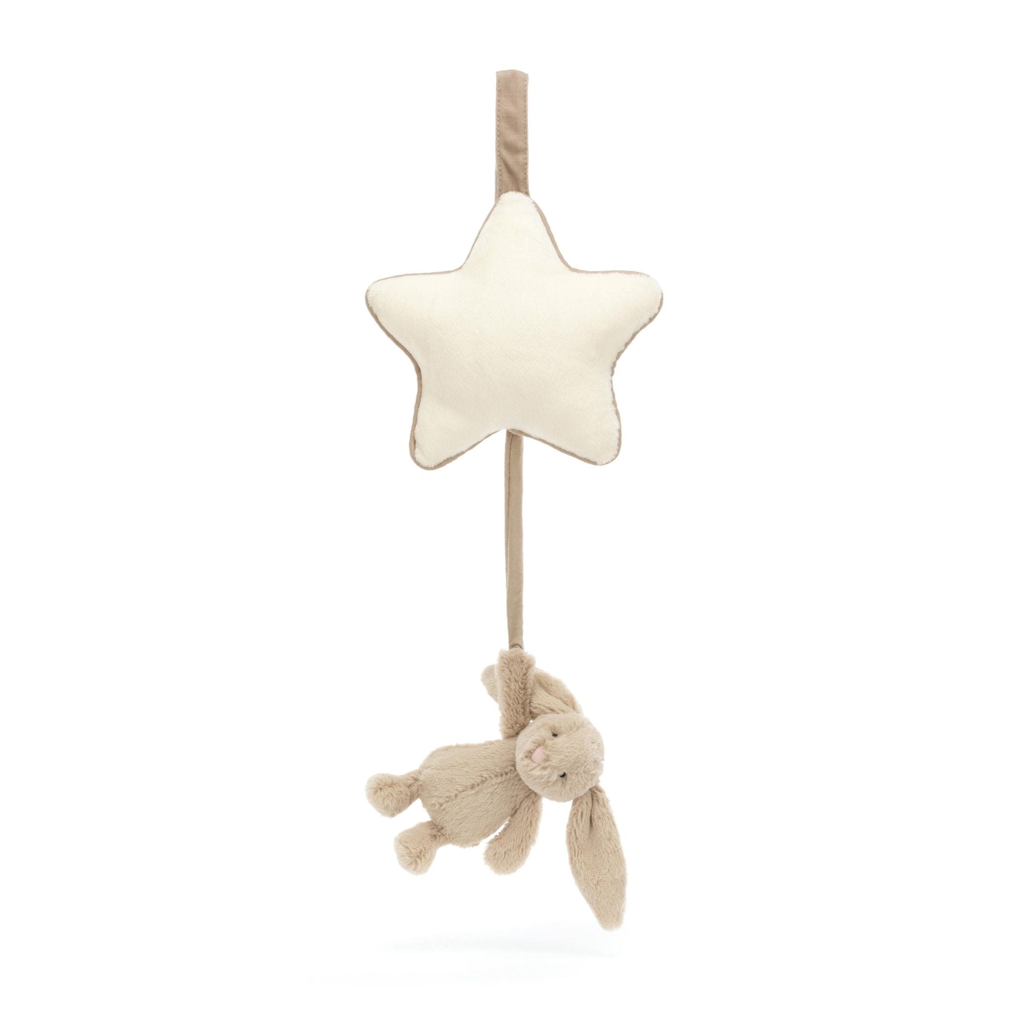 Jellycat Bashful Beige Bunny Musical Pull Toy