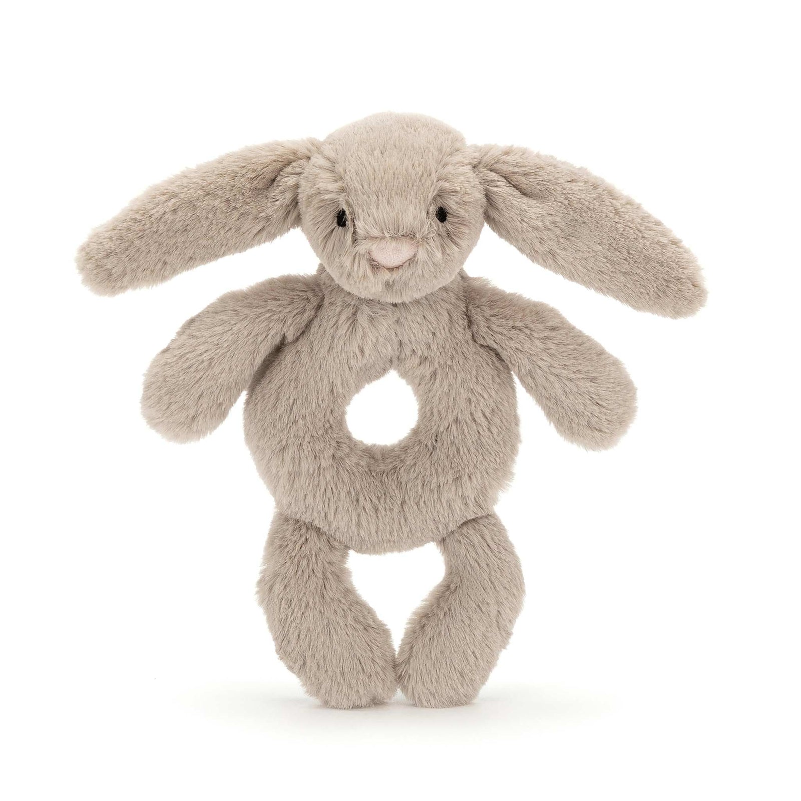 Jellycat Bashful Beige Bunny Ring Rattle 18cm