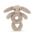 Jellycat Bashful Beige Bunny Ring Rattle 18cm