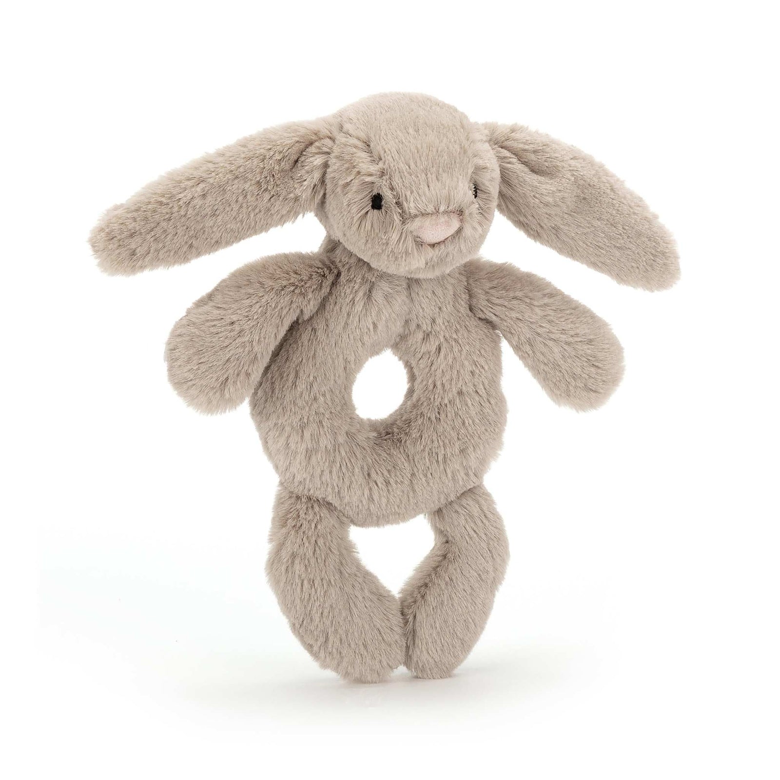 Jellycat Bashful Beige Bunny Ring Rattle 18cm