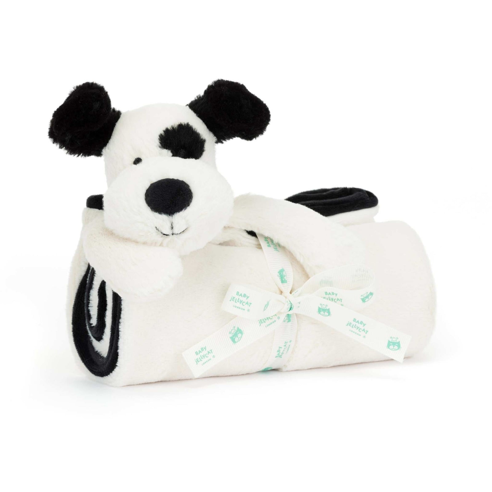 Jellycat Bashful Black & Cream Puppy Blankie 70cm