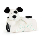 Jellycat Bashful Black & Cream Puppy Blankie 70cm