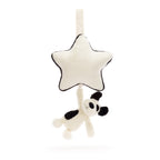 Jellycat Bashful Black & Cream Puppy Musical Pull Toy