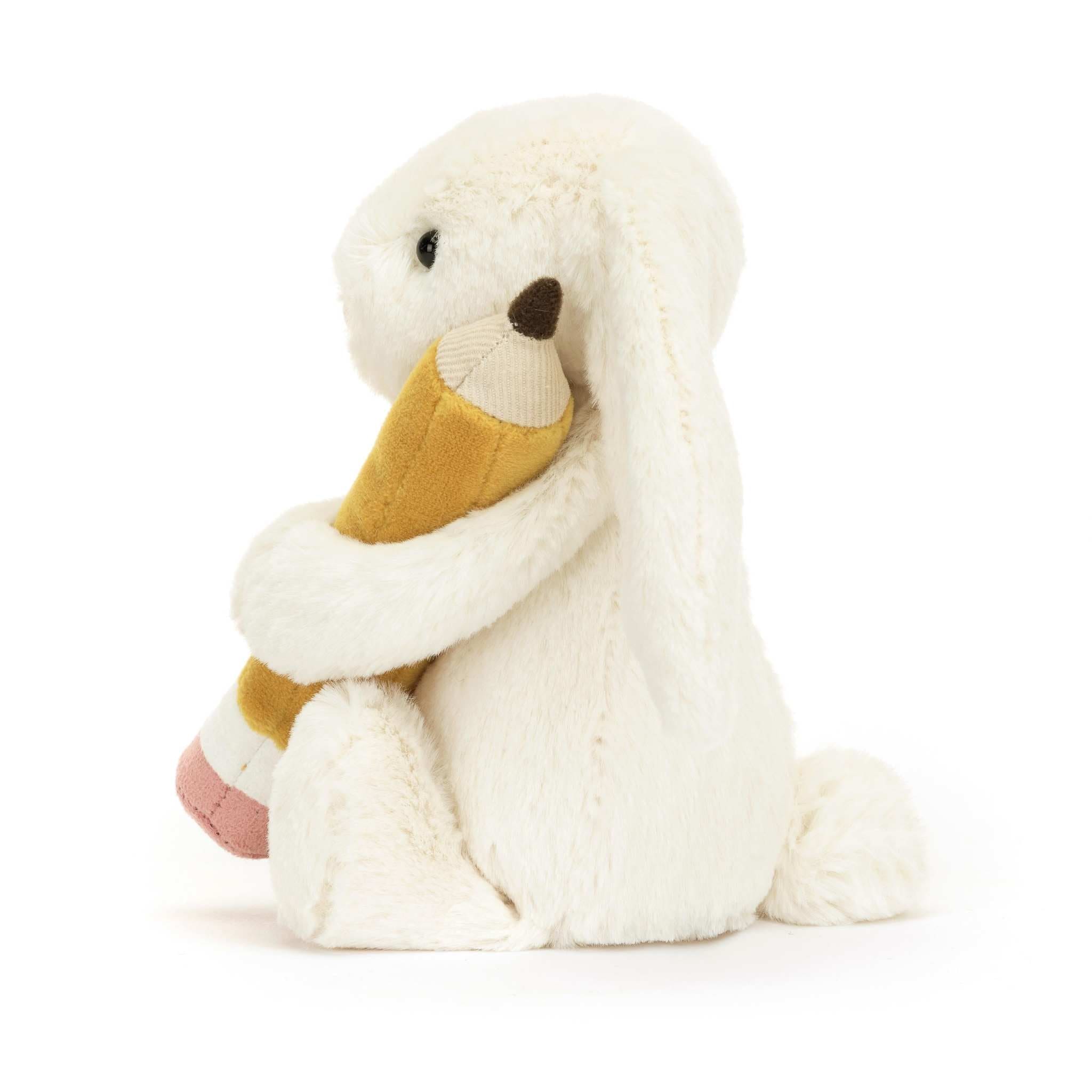 Jellycat Bashful Bunny with Pencil soft toy 18cm