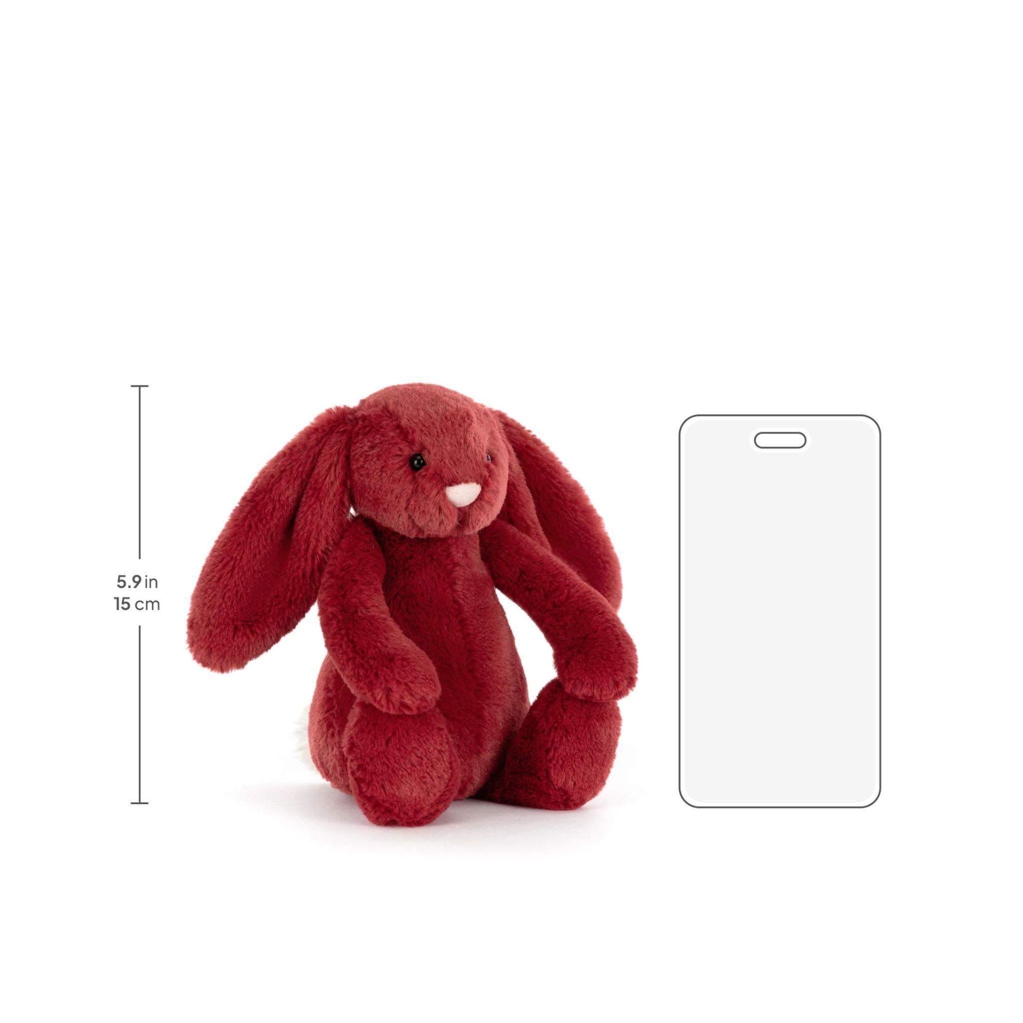 Jellycat Bashful Redcurrant Bunny small soft toy 18cm