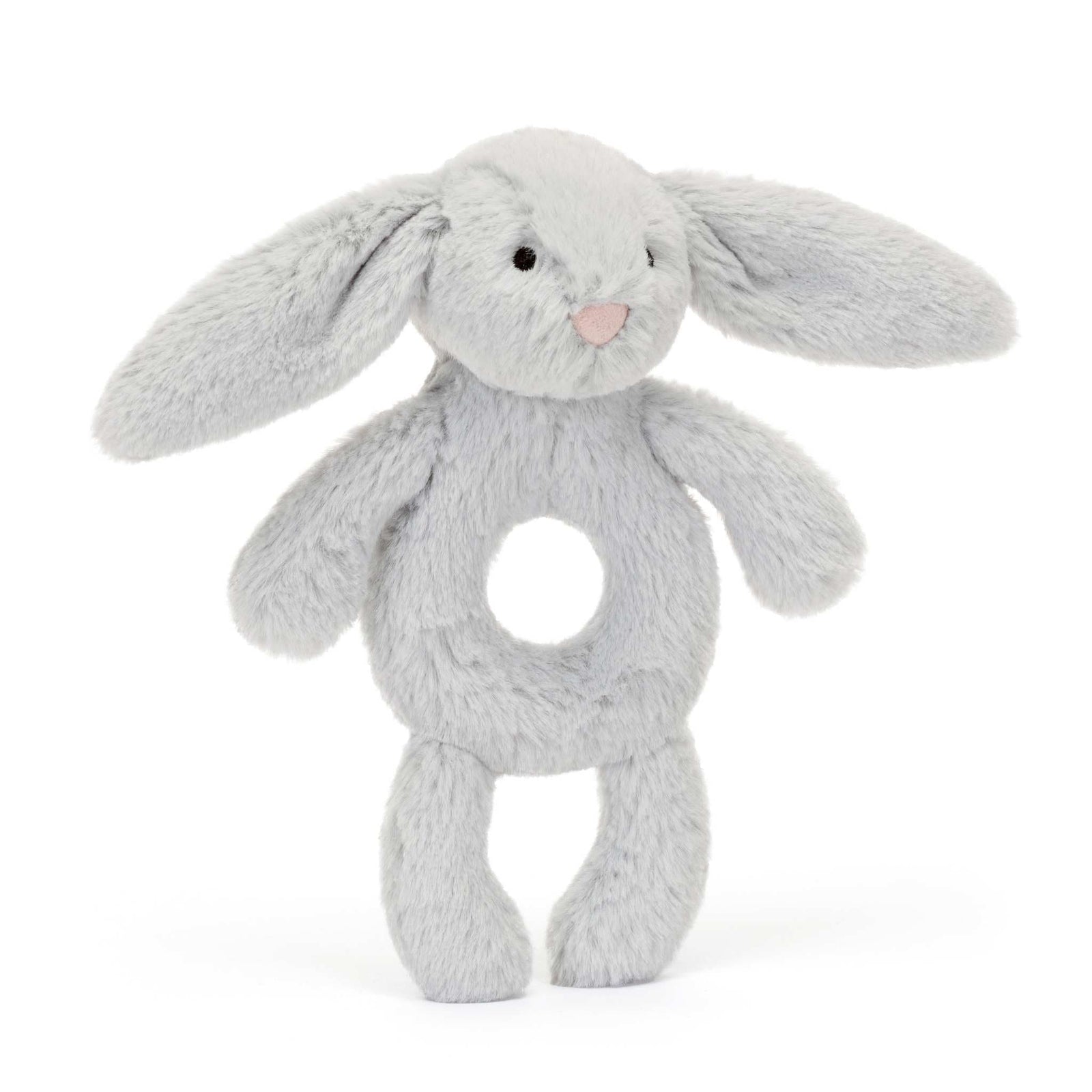 Jellycat Bashful Silver Bunny Ring Rattle 18cm
